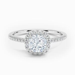 Cushion Kesim Halo Tektaş Yüzük