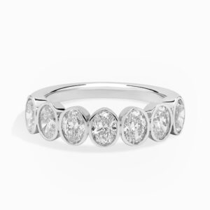 Bezel Oval Yarımtur Yüzük