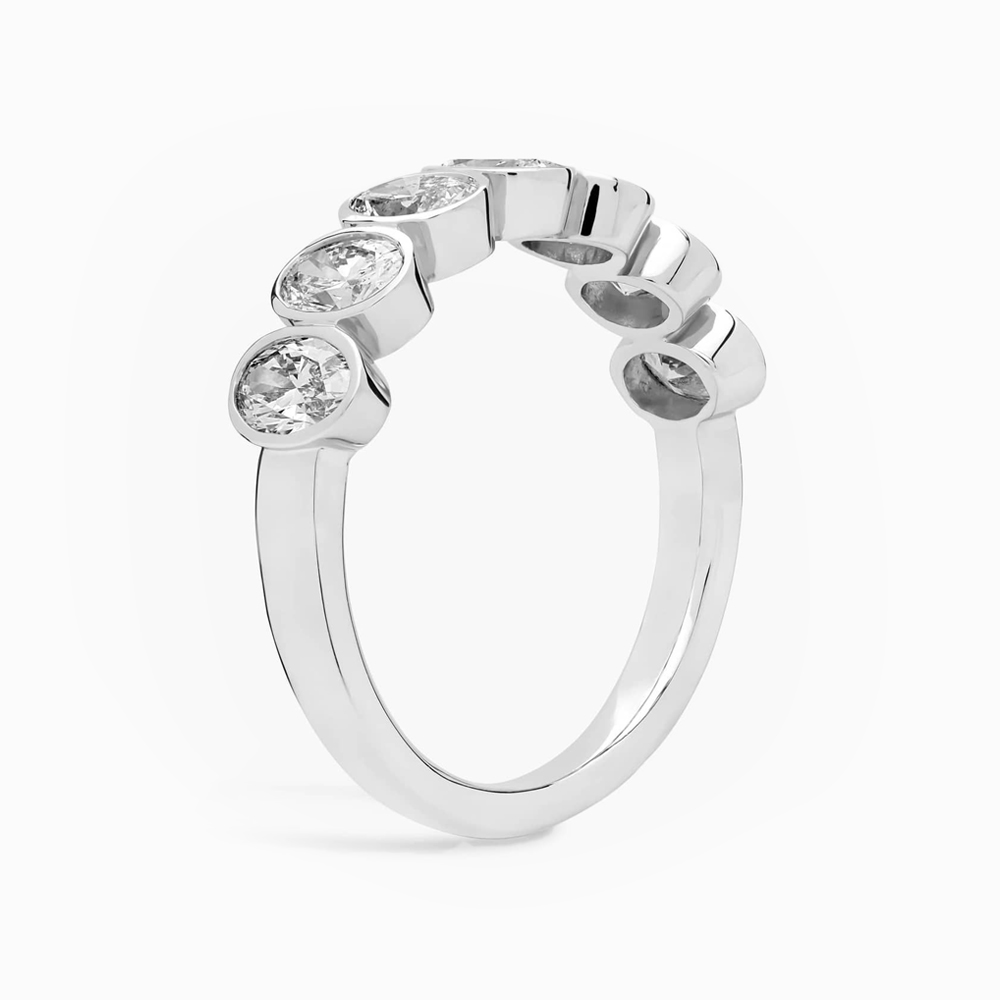 Bezel Oval Yarımtur Yüzük
