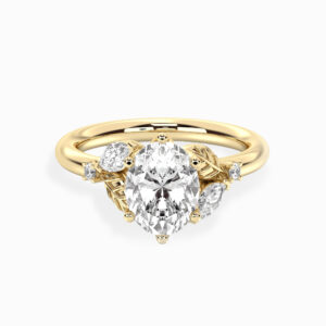 Floral Oval Tektaş Yüzük