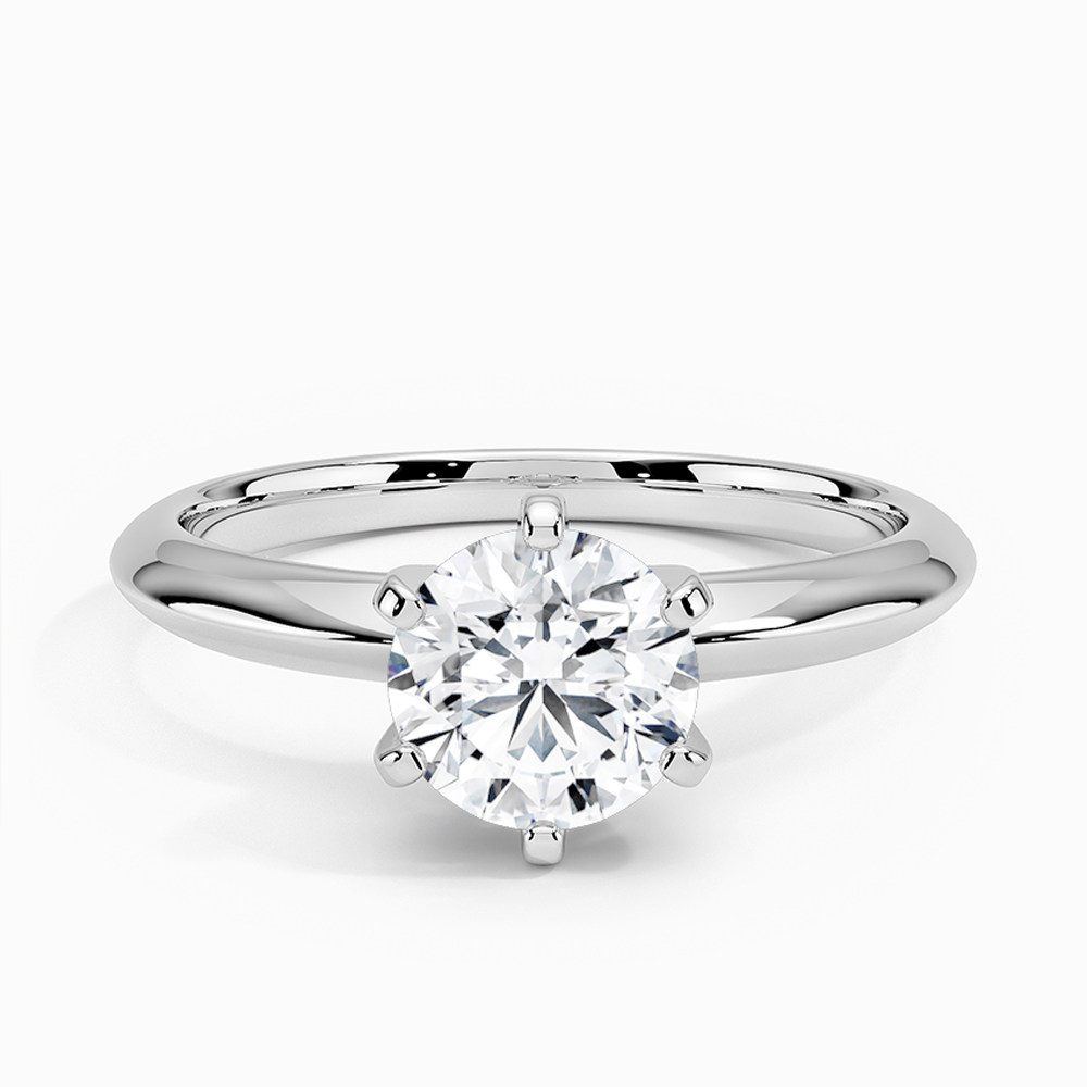 Klasik Altı Tırnak Tektaş Yüzük